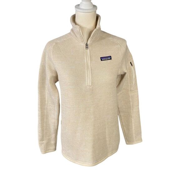 Patagonia Women's Better Sweater Quarter Zip Oatmeal Size Small - Picture 3 of 11